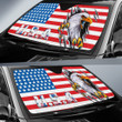 US Independence Day Bald Eagle Breaking Though Claw Scratch Car Sun Shade