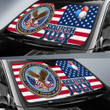 US Independence Day Bald Eagle Veteran Affairs Fourth Of July Car Sun Shade