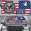 US Independence Day Bald Eagle Veteran Affairs Fourth Of July Car Sun Shade