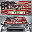 US Independence Day Eagle Flying Love Independence Strength Freedom Car Sun Shade