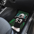 Raiders American Football Las Vegas Player 53 Silhouette Flaming Rugby F The Rest Car Floor Mats