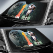 Raiders American Football Las Vegas Car Sunshade Player 12 Running Fading Helmet Car Sun Shade