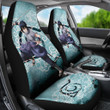 Naruto Anime Sasuke Uchiha Cloud Pattern Blue Theme Car Seat Covers