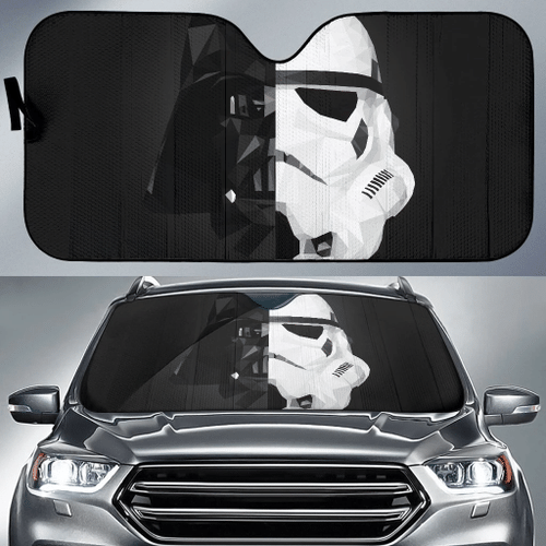 Darth Vader & Stormtrooper Star Wars Half Head Art Car Auto Sun Shade GFC022620