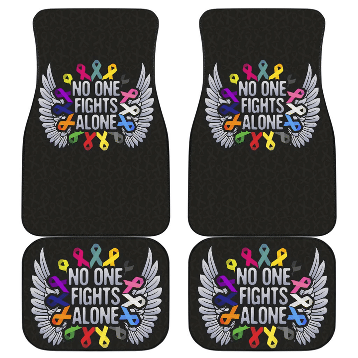 Cancer No One Fights Alone Car Floor Mats H042620