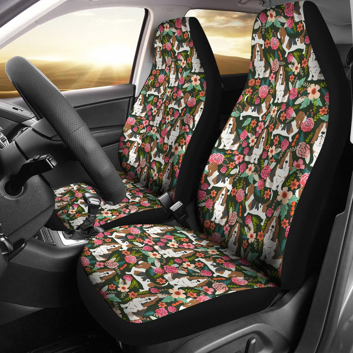 Cute Basset Hound Dog Car Seat Covers Amazing Gift Ideas T0130