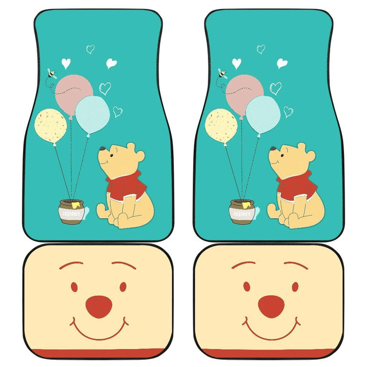 Pooh With Balloons In Blue Theme Car Floor Mats 191030 Car Mats