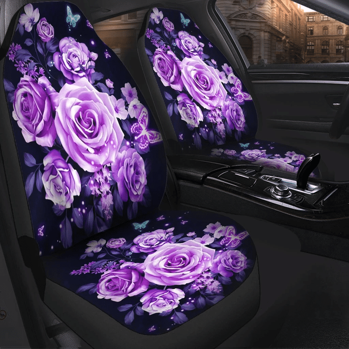 Rose Purple Car Seat Covers