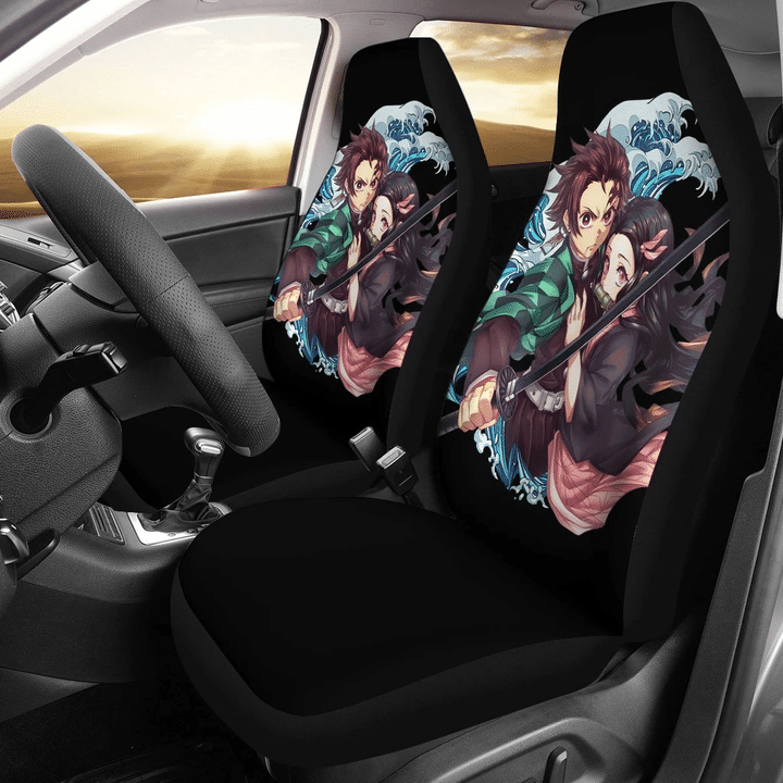 Tanjiro Kamado & Nezuko Anime Fan Car Seat Covers H1223