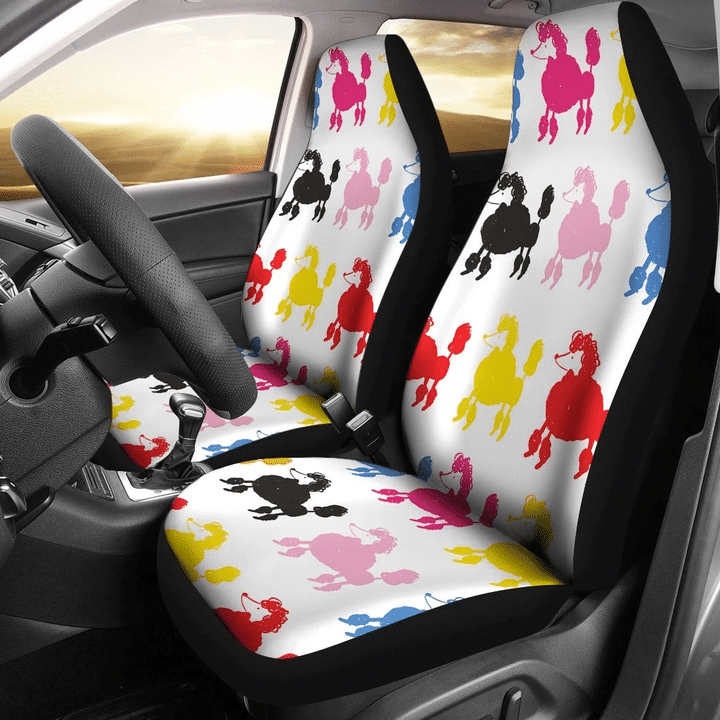 Poodle Dogs Pets Animals Car Seat Covers 191202