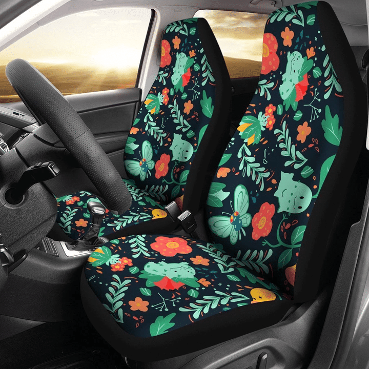 Pokemon Grass Green Car Seat Covers 4