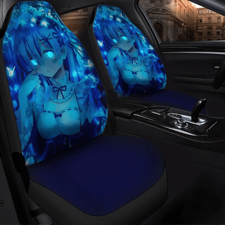 Rem Anime Blue Girl Car Seat Covers