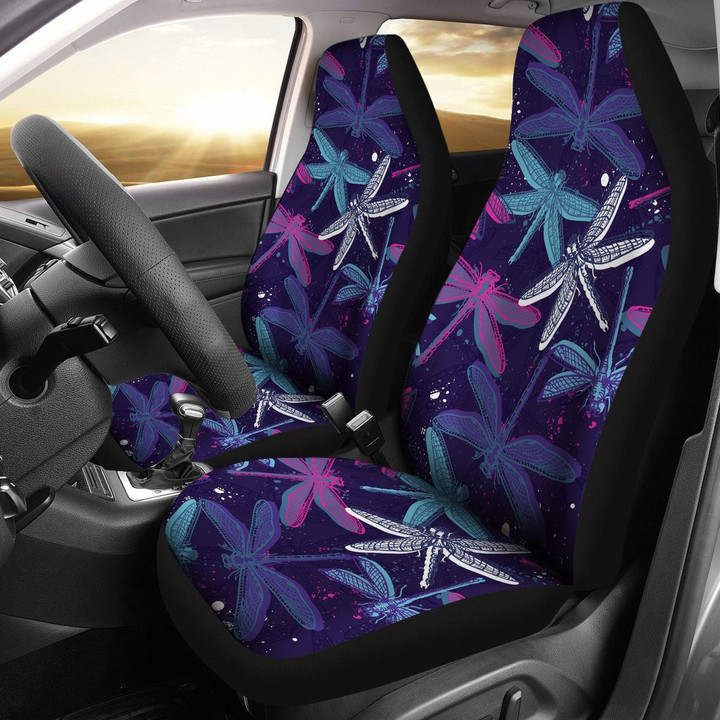 Dragonfly Colorfull Art Car Seat Covers 191128