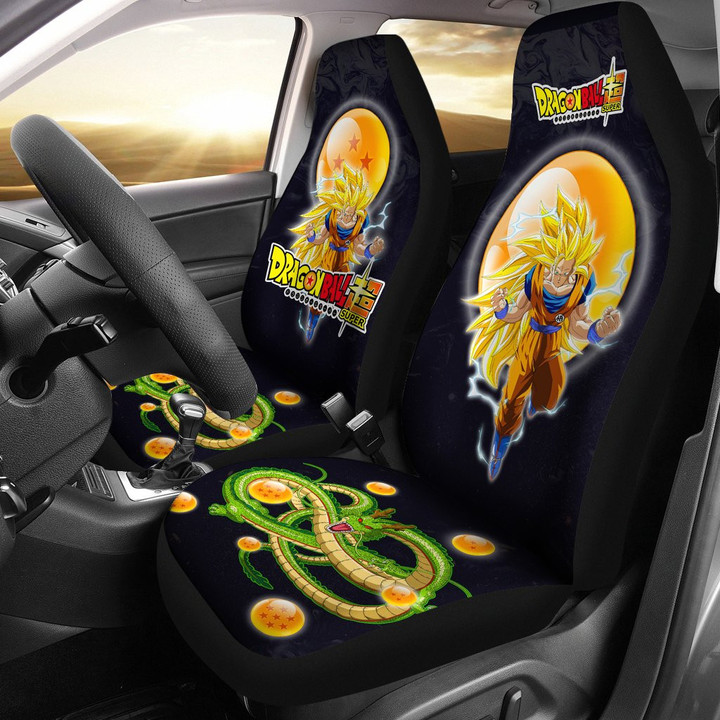 Goku Super Saiyan 3 Shenron Dragon Ball Anime Car Seat Covers 191201