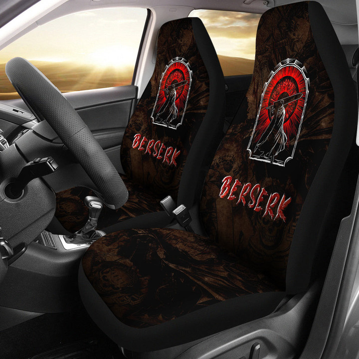 Berserk Anime Guts With Giant Sword Power Red Eye Seat Covers