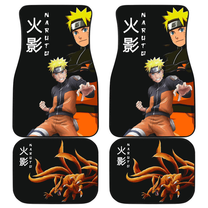 Naruto Uzumaki Kyuubi Car Floor Mats Anime Car Accessories Custom For Fans NA022301