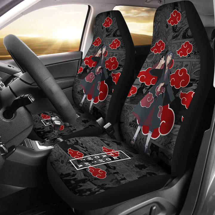 Itachi Uchiha Akatsuki Naruto Car Seat Covers Anime Car Accessories Custom For Fans NA022503