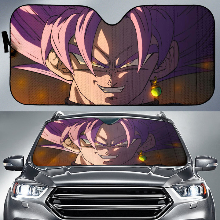 Black Goku Rose Dragon Ball Car Sunshade Anime Custom For Fans NH0317