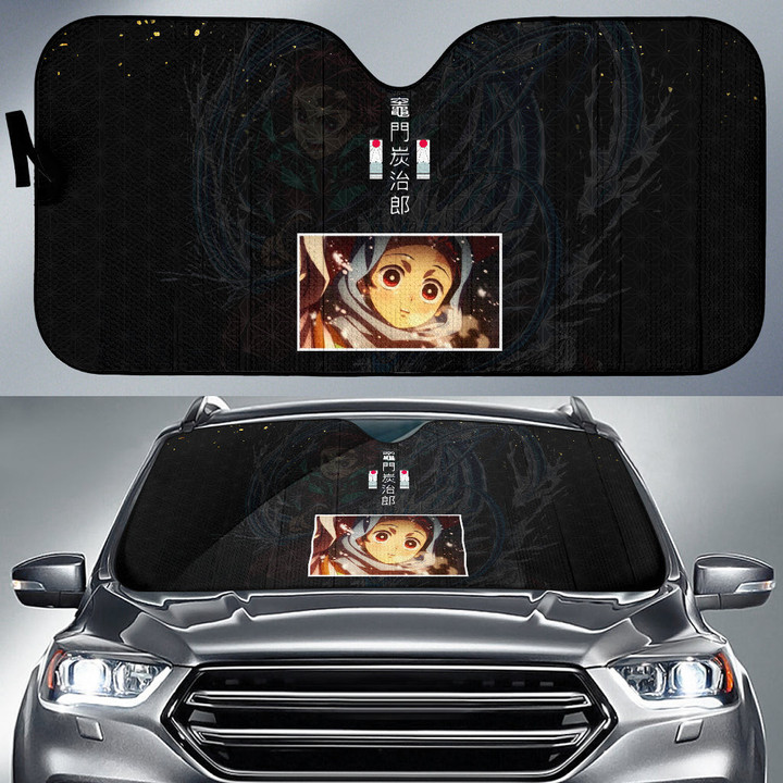 Tanjiro Kamado Demon Slayer Car Sun Shade Anime Car Accessories Custom For Fans NA031101