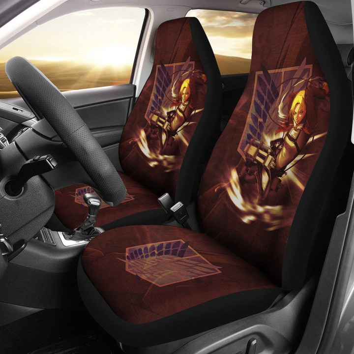 Annie Leonhart Attack On Titan Car Seat Covers Anime Car Accessories Custom For Fans NA032201