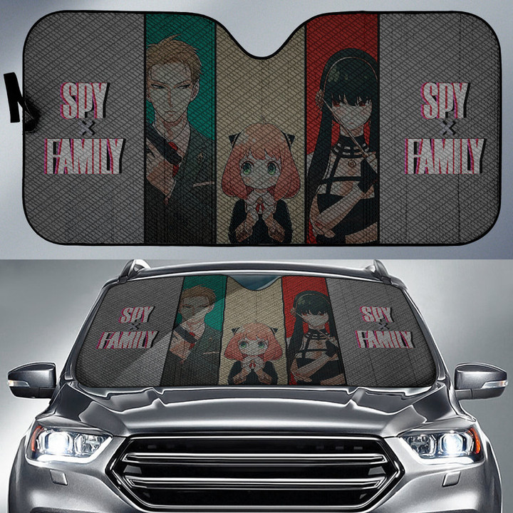 Loid Yor And Anya Forger Spy x Family Car Sun Shade Anime Car Accessories Custom For Fans NA050903
