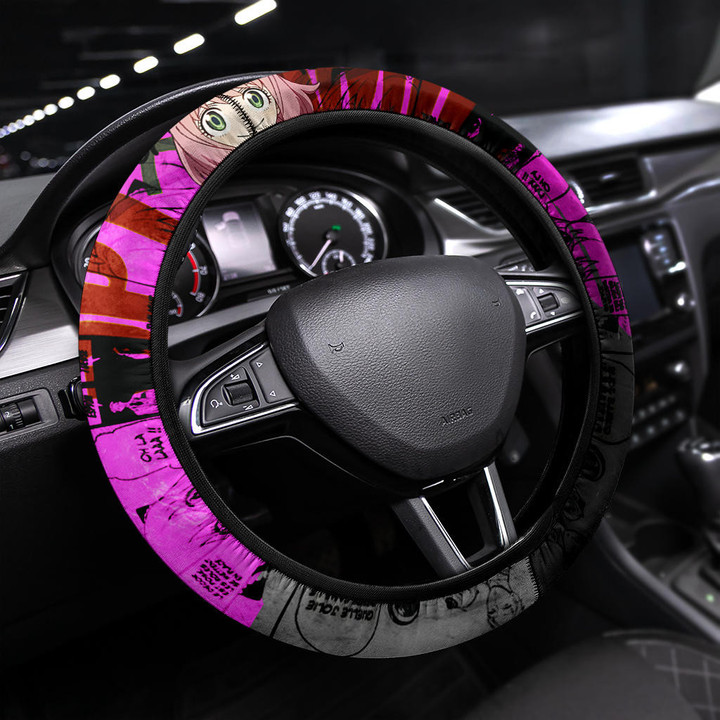 Anya Forger Spy x Family Steering Wheel Cover Anime Car Accessories Custom For Fans NA050901