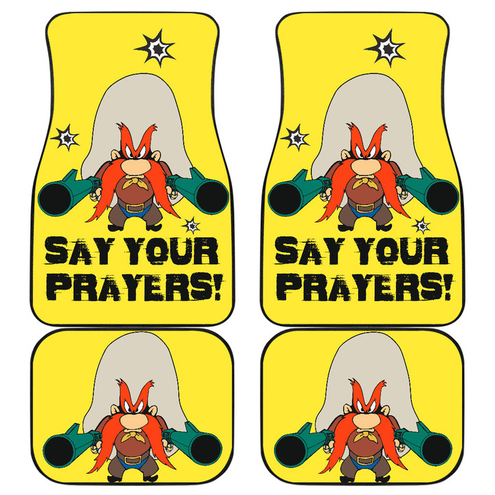 Looney Tunes Car Floor Mats World Of Mayhem Yosemite Say Your Prayers Yellow