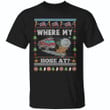 Where My Hose At Firefighter Ugly Christmas Shirt Funny Sayings Firefighter Xmas Gifts