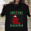 Panda Red Buffalo Plaid Ugly Christmas Sweater T-Shirt Xmas Panda Bear Gifts For Adults