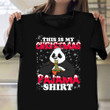 Panda Eating Ramen This Is My Christmas Pajama Shirt Funny Christmas Tee Shirt Panda Lovers