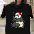 Panda Santa Christmas T-Shirt Cute Graphic Tee Panda Gift Ideas For Him Her