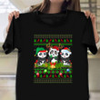 Panda Ugly Christmas T-Shirt Panda Lovers Cute Christmas Graphic Tee Shirt Xmas Gifts