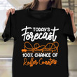 Rollercoaster Todays Forecast 100 Chance of Roller Coasters T-Shirt