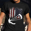 Kitesurfing Player American Flag Shirt Sport Lover Patriotic Clothes Gift Ideas For Surfers