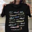 American WW2 Warplanes Shirt Warbirds Plane Design T-Shirt Best Step Dad Gifts