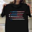 Plane American Flag Shirt Military Jet Aviation T-Shirt 4th Of July Gifts