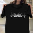 Roller Coaster Heartbeat T-Shirt Print Roller Coaster Tee Shirt Apparel Gifts For Bro