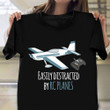 Easily Distracted By Rc Planes Shirt Video Game Pilot T-Shirt Gifts For Gamer