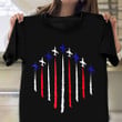 Fighter Plane Red White And Blue Shirt Men's Patriotic T-Shirts Gift For Uncle
