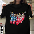 Sleep Sloth American Flag Shirt Funny Animal Patriotic T-Shirt Gifts For Sloth Lovers