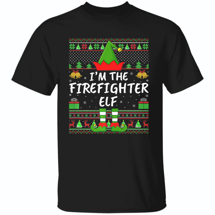 I'm The Firefighter Elf Ugly Christmas Sweater Shirt Gift Ideas For Firefighter Graduation