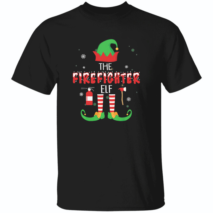 The Firefighter Elf Christmas Shirt Funny  Christmas Gifts For Firefighter Boyfriend