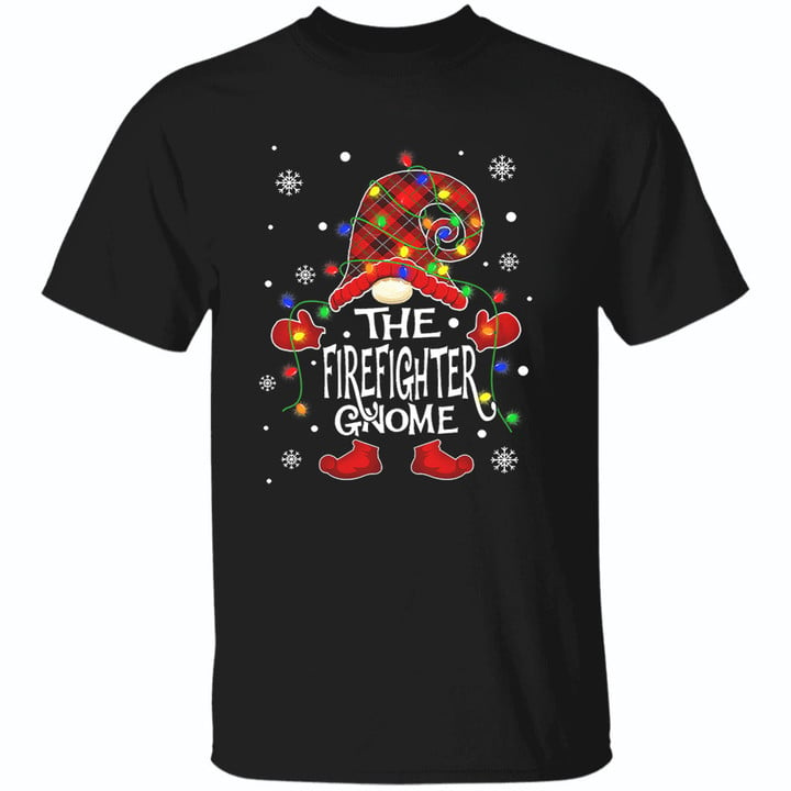 The Firefighter Gnome Christmas Shirt Xmas Holiday Christmas Gifts For Firefighter Dad