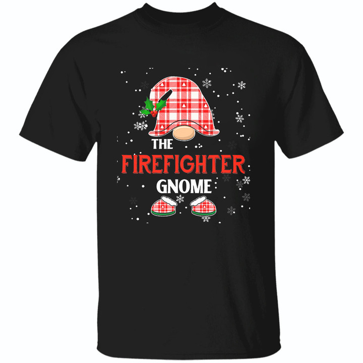 The Firefighter Gnome Shirt Merry Christmas T-Shirt Design Firefighter Gifts For Men