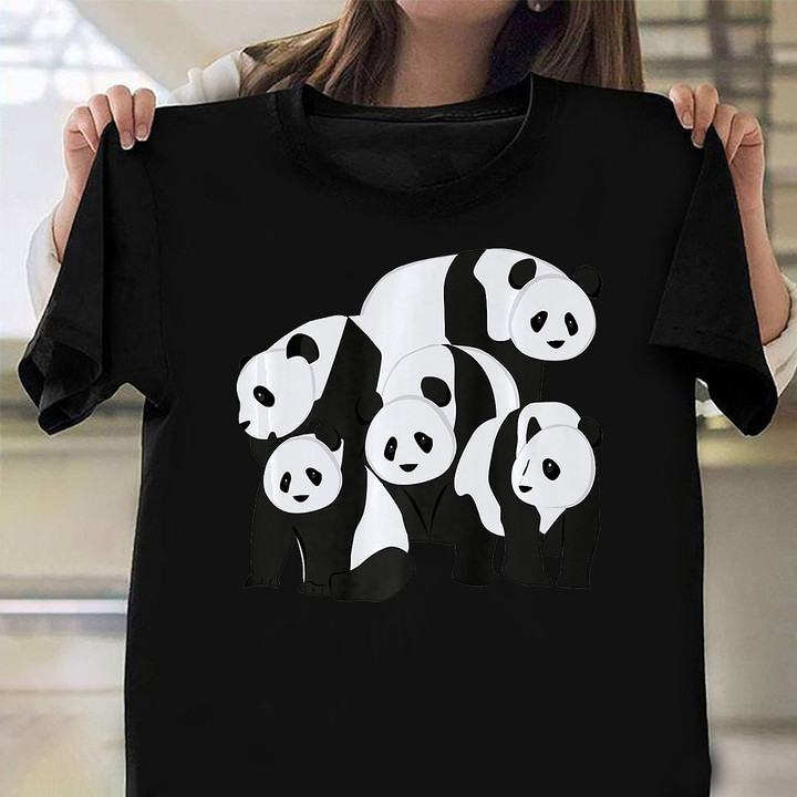 Five Panda T-Shirt Panda Apparel Family Christmas Gift Ideas