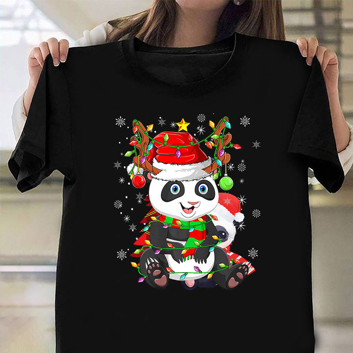 Panda Christmas T-Shirt Cute Panda Christmas Graphic Tee Christmas Ideas For Brother