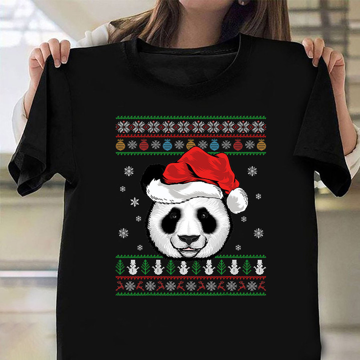 Panda Face Ugly Christmas Shirt Christmas Presents For Boyfriend 2021