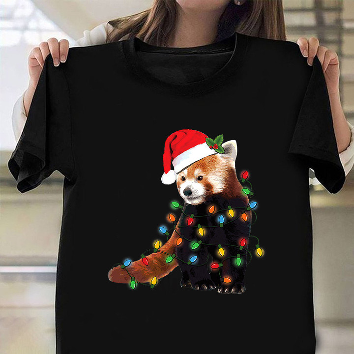 Red Panda Christmas T-Shirt Merry Christmas Red Panda Gift Items
