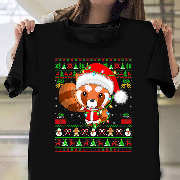 Red Panda Ugly Christmas Shirt Red Panda Merchandise Christmas Ideas For Him