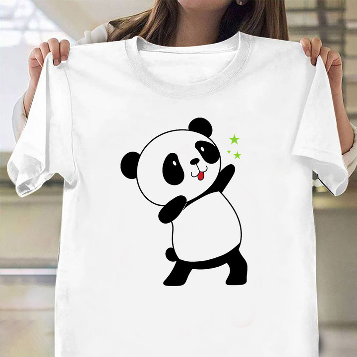 Dabbing Panda T-Shirt Cute Graphic Tee Panda Shirt Apparel Gift For Siblings